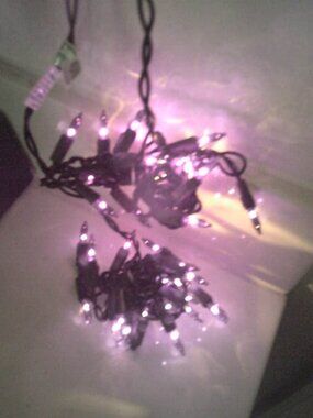 2 BOXES SEASONAL COLLECTION PURPLE MINI DECORATIVE STRING LIGHTS 20 COUNT EACH